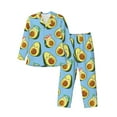 thumbnail image 1 of Fotbe Flowers Avocado Pijama de Hombre con Estampado de Manga Larga, Conjunto de 2 Piezas, Ropa de Dormir Suave y Cómoda con Bolsillos-Medium, 1 of 7