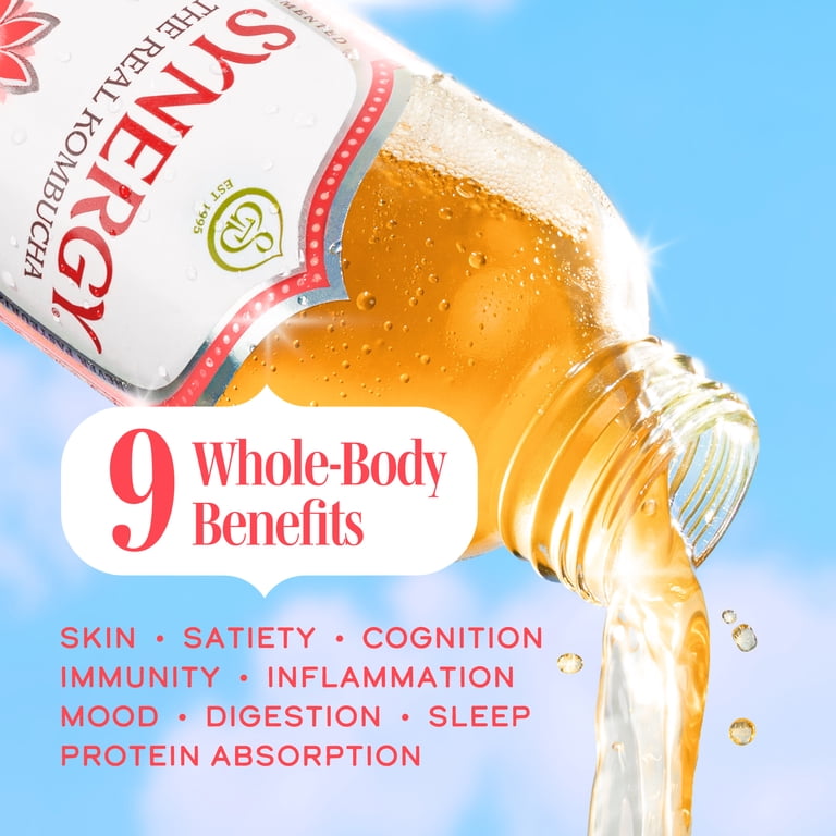 2 pack) Synergy Peach Paradise Kombucha 16 fl oz - Walmart.com