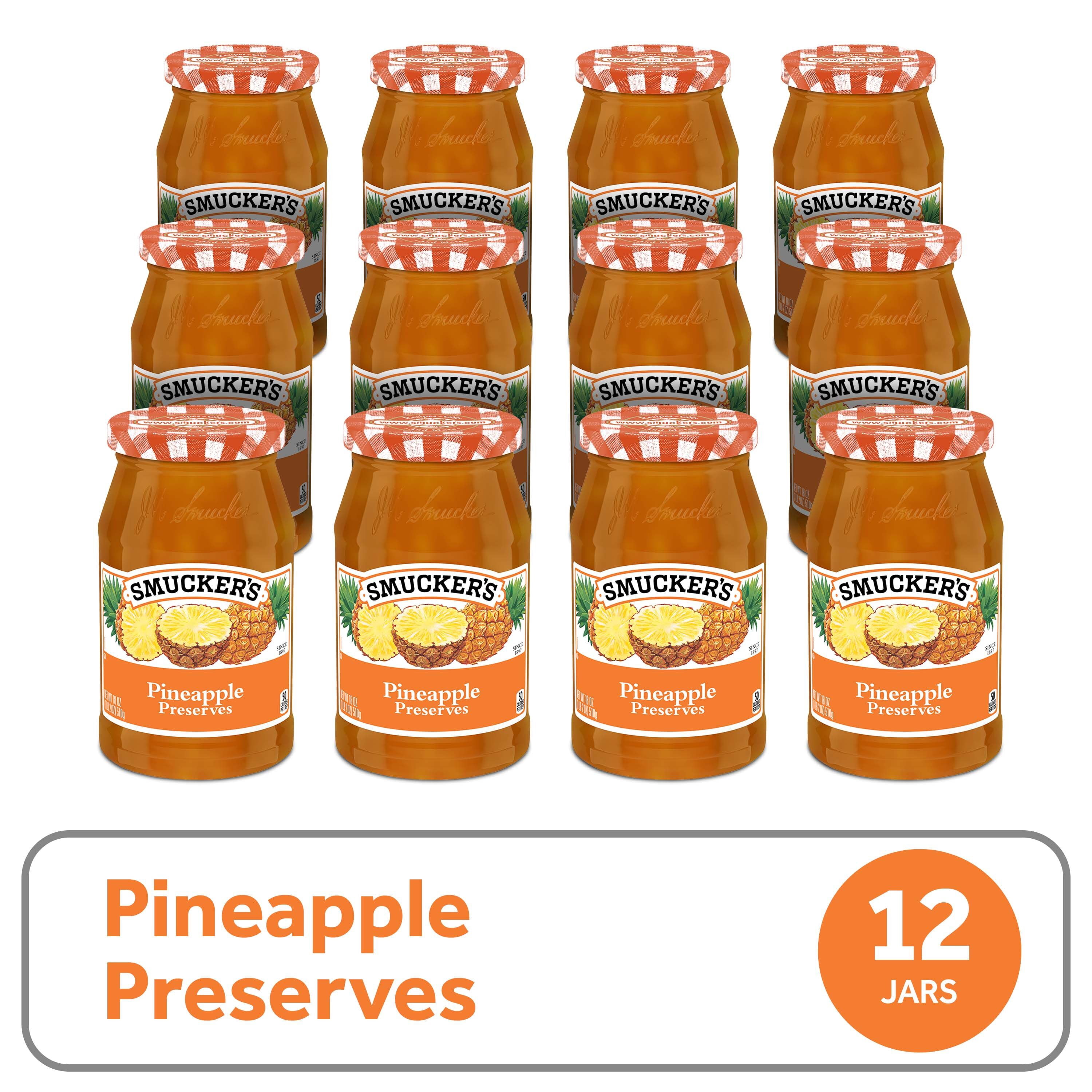 (12 pack) Smucker’s Pineapple Preserves, 18 oz Jar