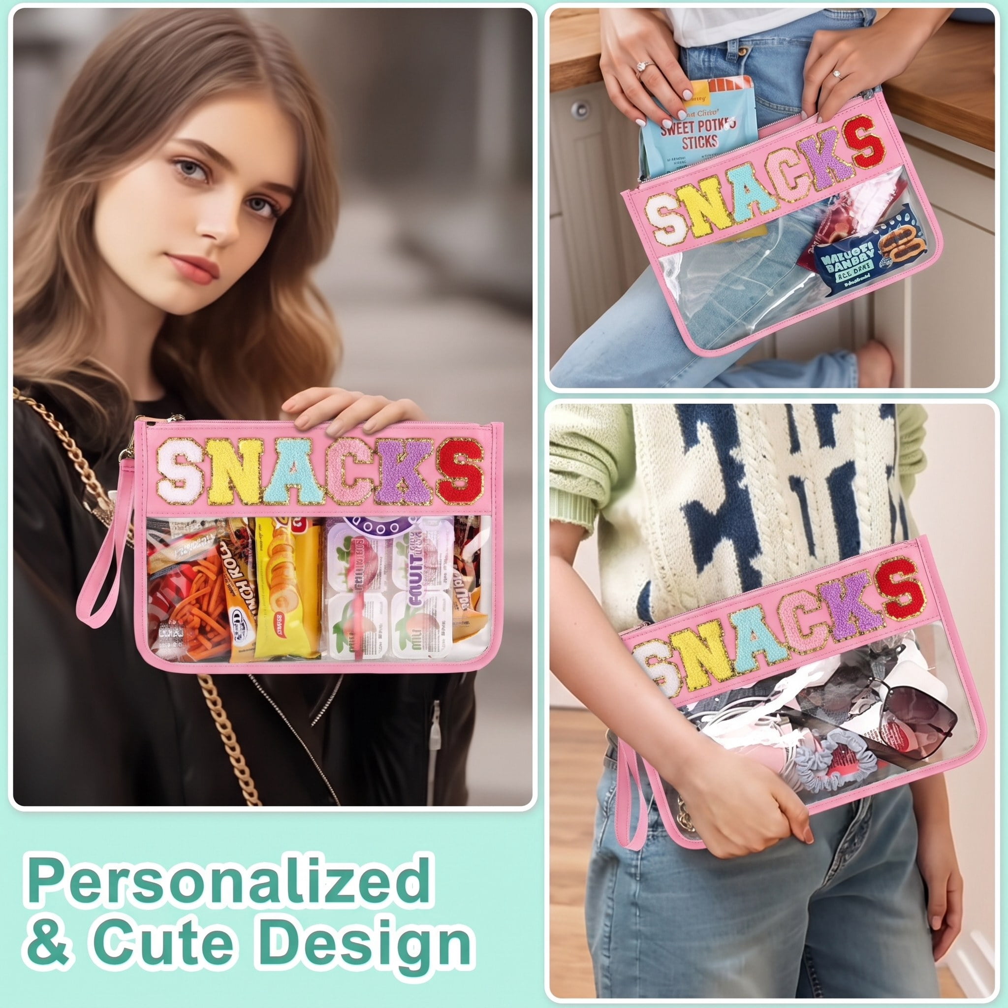 Transparent Makeup Bag, Portable Waterproof PVC Makeup Storage Bag
