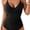 Black Solid Color, variant on Women's One Piece Swimsuit Tummy Control Bathing Suit for Women with V Neck Cross Front & Wrap Tie Back, Full Coverage Swimwear, Black Stripe