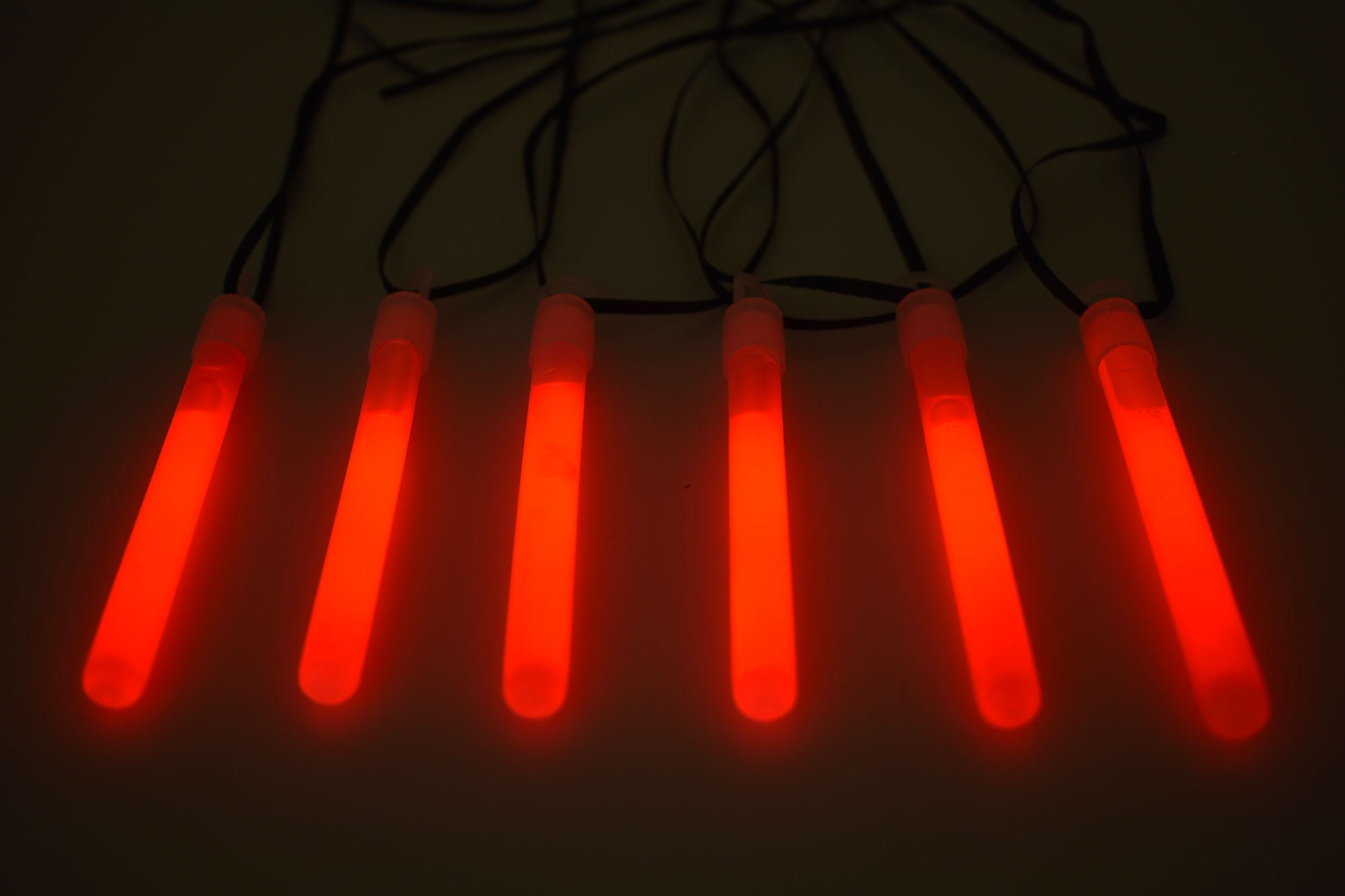 DirectGlow 25 Count Red 4 inch Glow Sticks with Lanyards