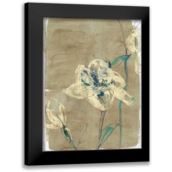 Goldberger, Jennifer 12x14 Black Modern Framed Museum Art Print Titled - Floral Vignette II