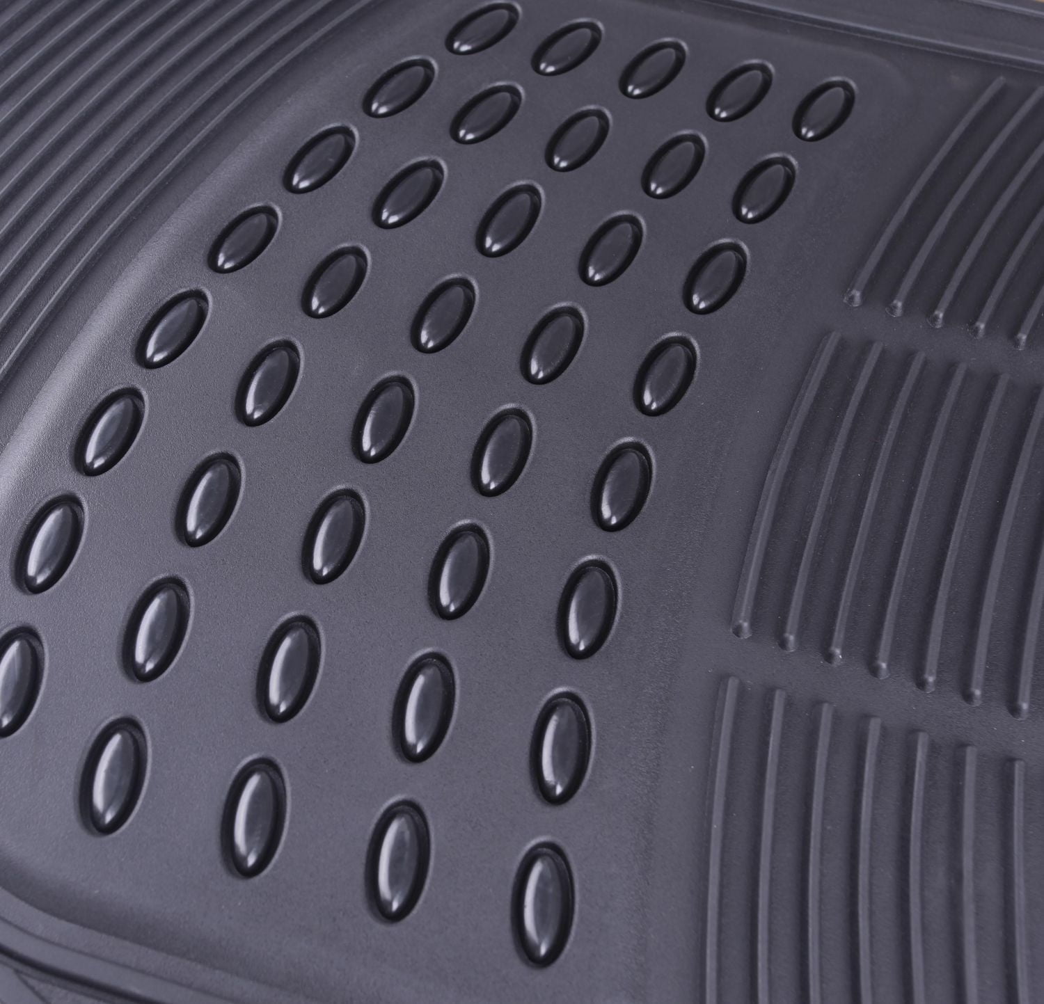 AUTO DRIVE 5-PIECE All Season Universal Car Floor Mats Black