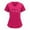 #1 Hot Pink, variant on Lolmot Womens Scrubs Love Heart ECG Print Short Sleeve V-Neck Medical Scrub Tops Casual Stretch Nursing Uniform Working Uniform with Pocket