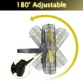 thumbnail image 6 of 18-Inch High Velocity Wall-Mounted Fan, 4600 CFM, Safety Yellow Blade, 9ft Cord, 180-Degree Tilting, 3-Speed Industrial Shop Fan for Patio & Garage Use - UL Listed, 6 of 7