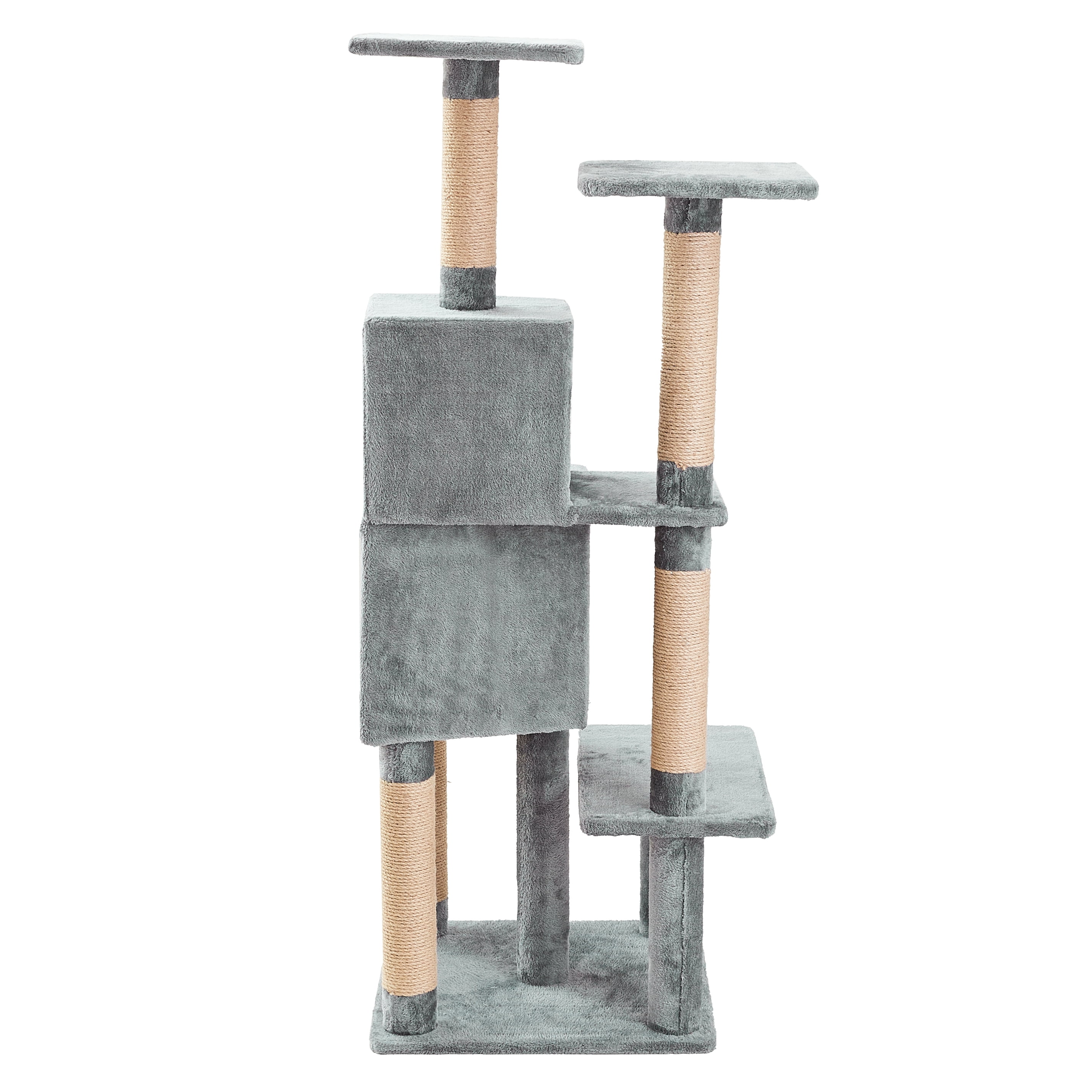 Two by Two Greenwich - Gray Scratching Post Cat Furniture - 63 in. Tall