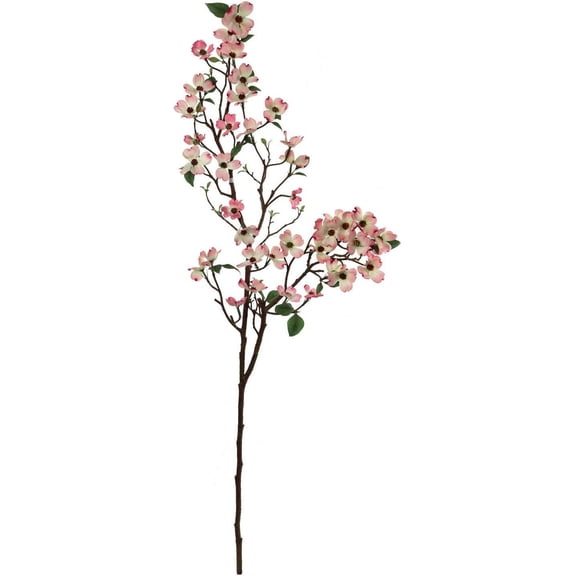 Handcrafted Pink Dogwood Branches – 50” Tall Artificial Silk Flowers with 32 Petals, Faux Floral Home Décor