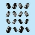 thumbnail image 5 of 24Pcs Nails Snowflake Black Long Coffin Glossy Acrylic False Nails for Prom and - Stylish and Durable Nail Set for Women, 5 of 6