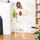thumbnail image 3 of Sungmor Soporte para Plantas de Hierro Fundido Vintage de 4 niveles, diseño de mariposas y flores con acabado blanco antiguo, estante metálico resistente de 36" para macetas, uso interior y exterior, 3 of 8