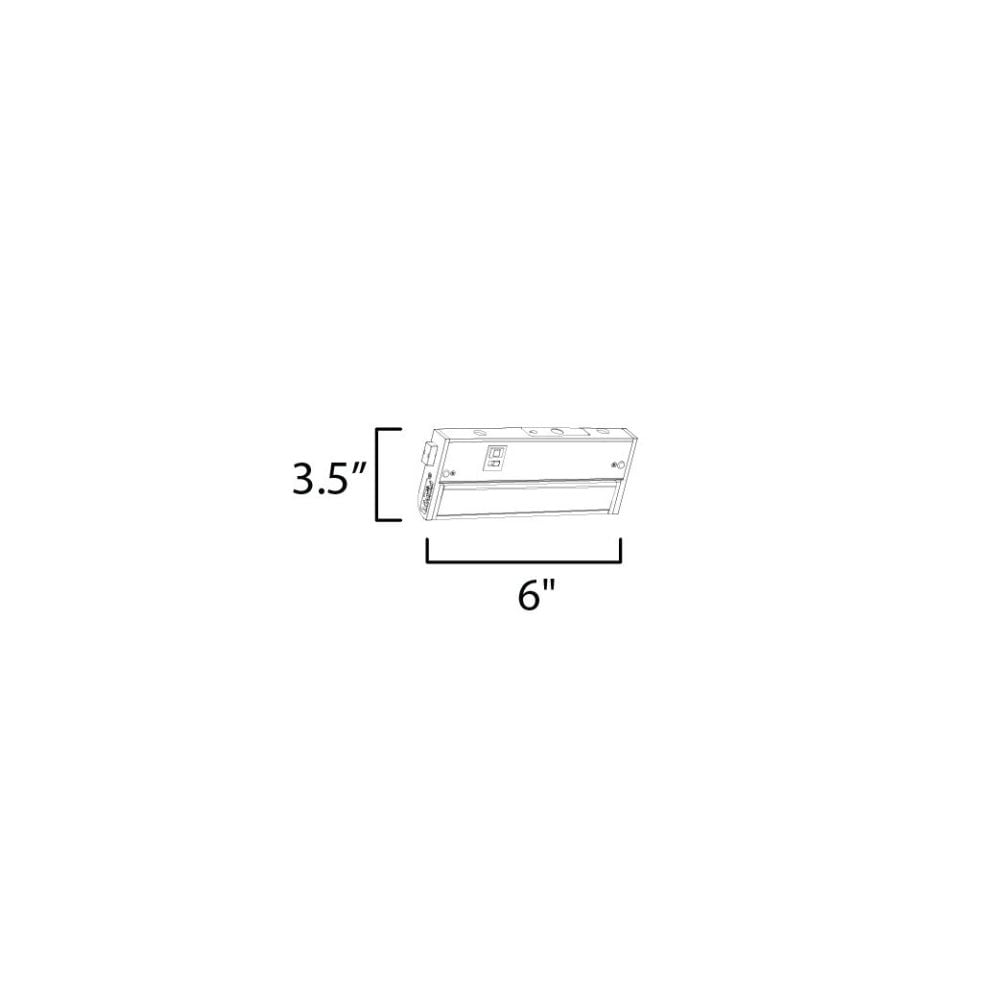 Maxim Lighting 89862WT 6 in. CounterMax 5K 2700-5000K LED Under Cabinet Light, White