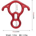 thumbnail image 2 of 50KN Climbing Figure 8 Descender Rescue Belay Device Stops descender and carabiner descender, 2 of 5