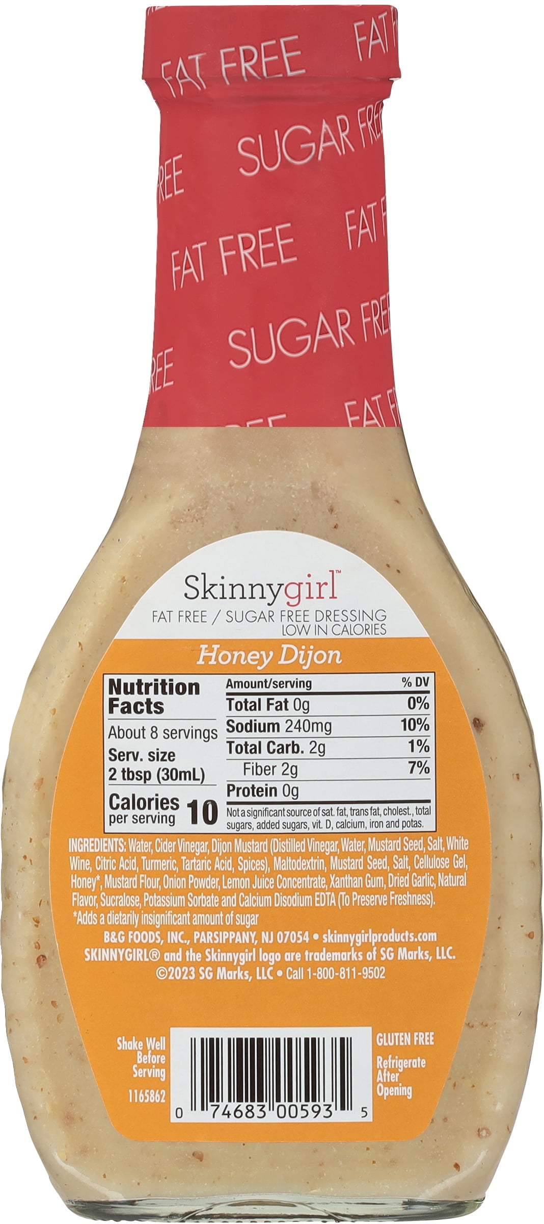 Skinnygirl, Fat-Free, Sugar-Free Honey Dijon Salad Dressing, 8 fl oz