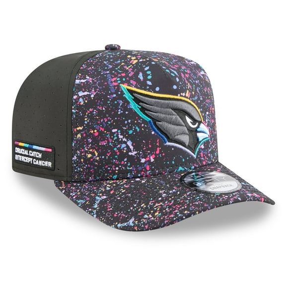 Men's New Era  Black Arizona Cardinals 2025 NFL Crucial Catch A-Frame 9FIFTY Snapback Hat