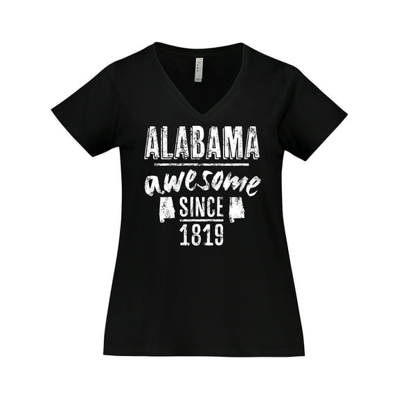 Inktastic Alabama Awesome Since 1819 Women's Plus Size V-Neck T-Shirt