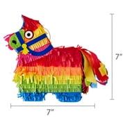 Mini Multi-color Donkey Pinata, 7.25, by Way To Celebrate