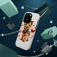 thumbnail image 3 of DistinctInk MagSafe Tough Case for Apple iPhone 15 Pro Max (6.7" Screen) - Valentine's Day Norfolk Terrier - Slim Profile Design, 3 of 6