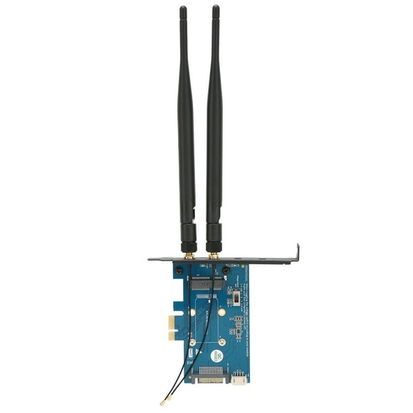 Mini PCIE Adapter, PC Wifi Adapter Small Volume 4Pin Power Interface Multi System Compatibility  For Household For Internet Cafe