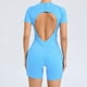 thumbnail image 5 of Body de nailon acolchado 2024 para mujer, conjunto de yoga y fitness con empalme de escote en V descubierto, conjunto de pantalones cortos de una pieza, mono deportivo de ciclismo y gimnasio, 5 of 5