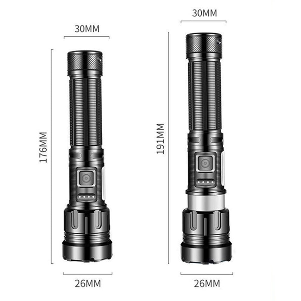 LED Flashlight, Lumens Rechargeable Flashlight, Waterproof Searchlight Super Bright Flashlight with 7 Modes Zoom Torch for Camping Outdoor Sport