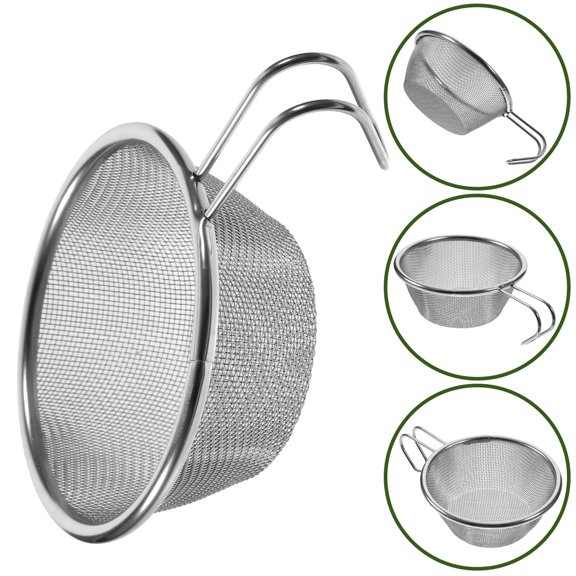 Luxshiny Ultra Fine Mesh Stainless Steel Strainer with Handle, Plated Kitchen Sieve for Cooking and Food Preparation