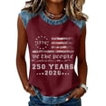 thumbnail image 3 of Hearthz 1776-2026 Freedom 250th Anniversary Shirt Raglan Sleeveless Tank Tops for Women We the People Patriotic Vest American Flag 250th Anniversary USA Shirt Women, 3 of 7