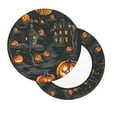 Bar Stool Covers, Halloween Village Nightscape A NonSlip Bar Stool