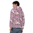 thumbnail image 4 of Naloa Rose Flowers Men’s Hoodies, Zip up Hoodie, Sweatshirts,Hoodies for Men Sizes S-3XL-Large, 4 of 5