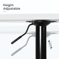 thumbnail image 3 of OSM 31.5-inch Round Bar Table, Height Adjustable Pub Table with Sturdy Base for Kitchen, Home Bar, Patio, Cafe (White), 3 of 8