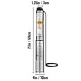VEVORbrand Deep Well Pump 1/2HP 164ft 25.5GPM,Submersible Well Pump Stainless Steel for