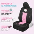 thumbnail image 3 of Hello Kitty Car Seat Covers - Cute and Durable Pink Front Seat Covers, Adorable Hello Kitty Design, Comfortable and Long-Lasting Polyester, Car Accessories Gift Hello Kitty Accessories 2pc Black/Pink, 3 of 10