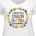 thumbnail image 4 of Inktastic I Love my Cousin Autism Awareness Women's Plus Size T-Shirt, 4 of 5