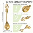 thumbnail image 2 of 12 Pieces 4.5 Inch Vintage Mini Coffee Spoons and 4 Inch Rose Handle Sugar Tongs Vintage Set for Tea, Coffee, Appetizers, Dessert, Condiments, 2 of 7