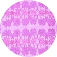thumbnail image 1 of Ahgly Company Indoor Round Abstract Purple Modern Area Rugs, 4' Round, 1 of 4