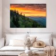 thumbnail image 2 of Elephant Stock Mountain Sunrise Wall Art - Horizontal Canvas Wall Art - Living Room Wall Decor - Nature Canvas - Orange And Yellow Decor - 51" x 34", 2 of 8