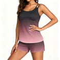 thumbnail image 5 of Tummy Control Tankini Swimsuits for Women, Lightweight Gradient Two Piece Bathing Suits, Swim Top with Boyshorts, M, 5 of 6