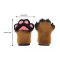 thumbnail image 5 of lanema Furry Paw Gloves Cosplays Wolf Bear Animal Paw Plush Mittens for Women Girls, 5 of 21