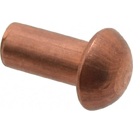 

1/8 Body Diam Round Copper Solid Rivet