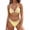 Yellow, variant on TTUHYWXI Sexy Bikini Sets for Women Seashell Halter Tie Back Two Piece Swimsuit Color Block Triangle Bathing Suit (Yellow, L)