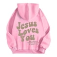 thumbnail image 3 of SIYUDAN Womens Sweatshirt Hoodies Jesus Loves You Hoodies Letter Print Christian Sweatshirt Oversized Women Pullover Winter Outfits For Women 2025 Cute Sweatshirt, 3 of 4