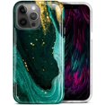 thumbnail image 1 of IBAOLEA Compatible with iPhone 13 Pro Max Case 6.7 Inch 2021, Glossy Marble Stylish Slim Cover for Women Girls, Soft TPU Shockproof Protective Phone Case for iPhone 13 Pro Max (Green), 1 of 8