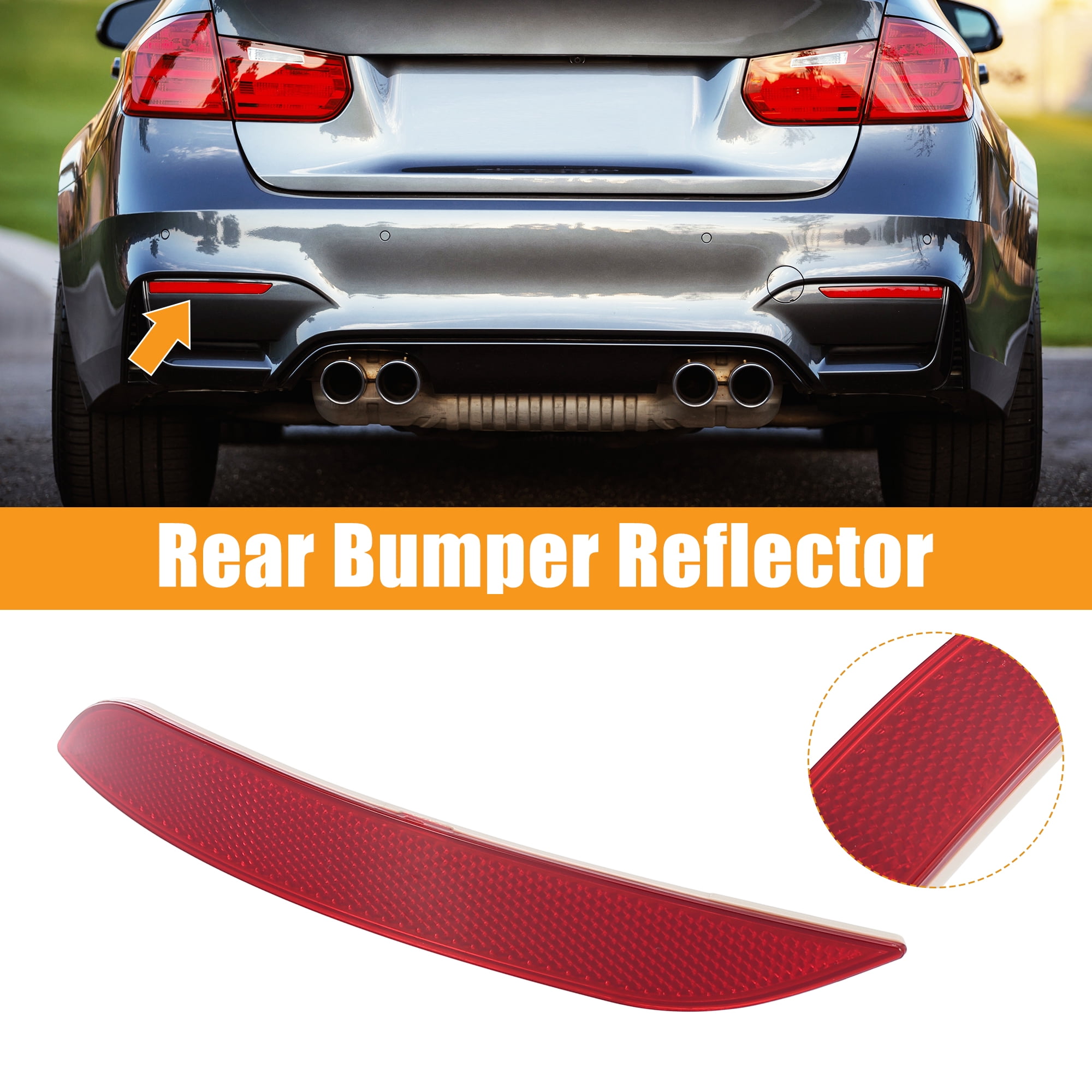 Unique Bargains Car Rear Bumper Reflector Strip Cover Left Side 63147314883 for BMW X1