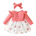 thumbnail image 3 of Baby Girls Infant Cute Cartoon Fox Pattern Dress With Headband 2-Piece Set, 3 of 9