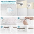 thumbnail image 4 of No Hook Shower Curtain, Cream Shower Curtains for Bathroom with See Through Top Window, Modern Pure Beige Waterproof & Washable Bath Curtain Standard 72"x72", 4 of 9