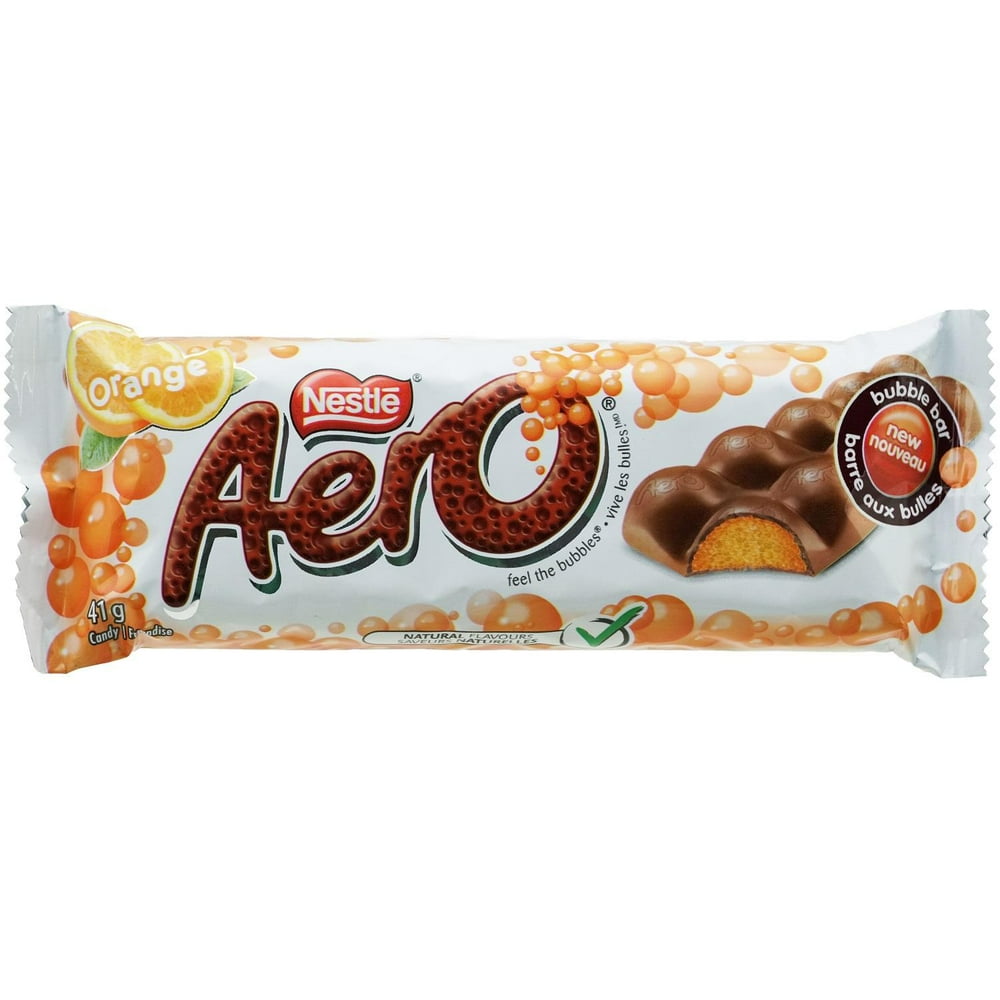 Individual Nestle's Orange Aero Chocolate Bubble Bar 41 grams
