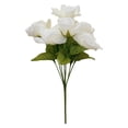 thumbnail image 2 of Artificial Rose Bouquet Verdsylv 35Cm Artificial Rose Bouquet - 7 Heads Faux Silk Roses&nbsp;For Wedding, Cemetery, & Year-Round Home Decor, Silk Roses, White, 2 of 9