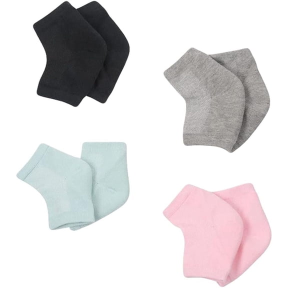 Silicone Heel Socks 4 Pairs Anti- Crack Socks Ankle Socks Heel Repair Socks Moisturizing Heel Protectors Ankle Anti- Crack Socks Women’s Socks