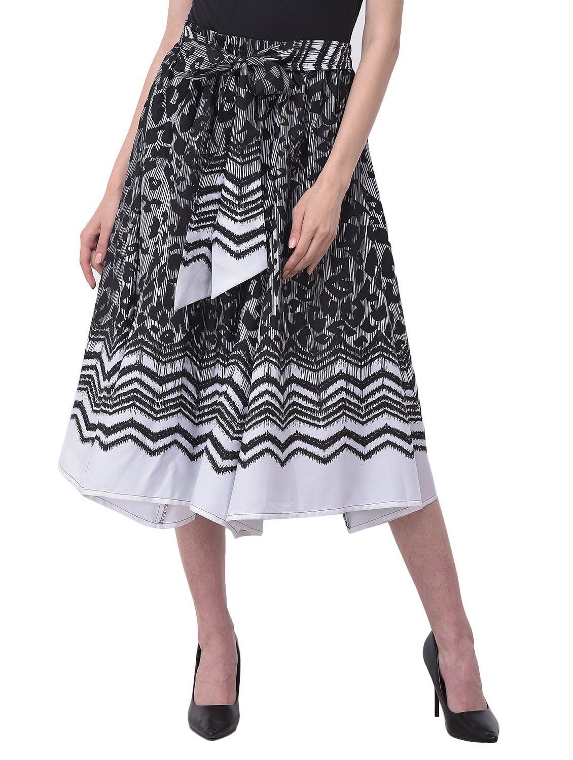 Oussum - Women Skirts Geometric A- Line Midi Skirt for Ladies Knee ...