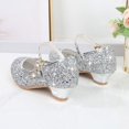 thumbnail image 4 of Toddler Flower Girls Dress Shoes Heel Wedding Party Shoes Ballet Dance Princess Glitter Shoes for Little Kid, 4 of 8