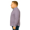 thumbnail image 4 of Big Kong camisa manga larga cuadros morados para hombre oversize tallas grandes, 4 of 5